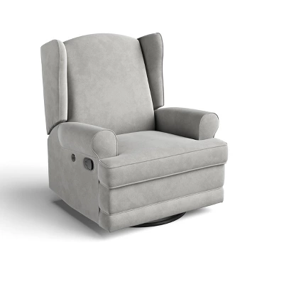 Storkcraft Serenity Wingback Upholstered Reclining Glider With USB Charging Port 12 Storkcraft Serenity Wingback Upholstered Reclining Glider With USB Charging Port - Image 12