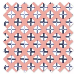 Bacati - Olivia Dots/Cross Coral/Navy Crib/Toddler Bed Skirt