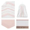 Sweet Jojo Designs Girl Baby Crib Bedding Set - Boho Fringe White And Pink Collection 4pc