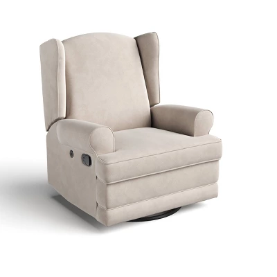 Storkcraft Serenity Wingback Upholstered Reclining Glider With USB Charging Port 11 Storkcraft Serenity Wingback Upholstered Reclining Glider With USB Charging Port - Image 11