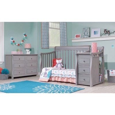 Sorelle Princeton Elite Crib & Changer Weathered Gray 1 Sorelle Princeton Elite Crib & Changer Weathered Gray