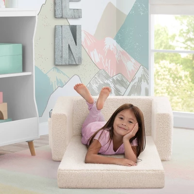 Delta Children Kids' Cozee Flip-Out Sherpa 2-in-1 Convertible Chair 2 Delta Children Kids' Cozee Flip-Out Sherpa 2-in-1 Convertible Chair - Image 2