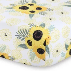 The Peanutshell Sunflower Floral Baby Crib Bedding Set - Black/Yellow - 3pc -Delta Children Sales Store GUEST 2375005c 6293 4428 84c5 050eb7533988