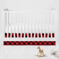 Bacati - Lumberjack Red Black Gray 10 Pc Crib Bedding Set With 2 Crib Fitted Sheets -Delta Children Sales Store GUEST 23ff83b4 4dad 4e28 819c 3990b9aef0a5