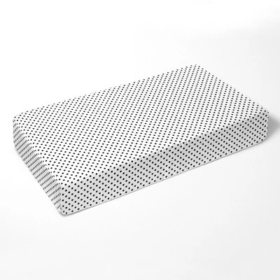 Bacati - Dots Stripes Black/White 6 Pc Crib Bedding Set With Long Rail Guard Cover 6 Bacati - Dots Stripes Black/White 6 Pc Crib Bedding Set With Long Rail Guard Cover - Image 6