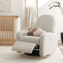 Babyletto Nami Electronic Recliner And Swivel Glider With USB Port And Light Wood Base -Delta Children Sales Store GUEST 300c2e8b ad3c 4dc6 ba3b f80c3ed12931