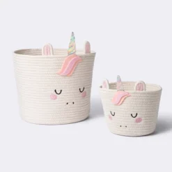 Coiled Rope Forest Animal Small Round Storage Basket - Unicorn - Cloud Island™ -Delta Children Sales Store GUEST 3194f202 a8f6 4b11 ba71 c925a6018518
