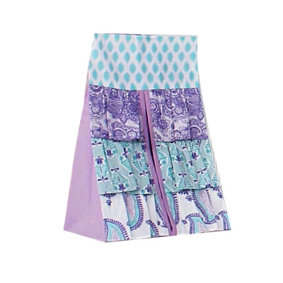 Bacati - Paisley Isabella Purple Lilac Aqua 4 Pc Crib Bedding Set With Diaper Caddy 6 Bacati - Paisley Isabella Purple Lilac Aqua 4 Pc Crib Bedding Set With Diaper Caddy - Image 6