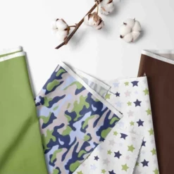 Bacati - Camo Air Laundry Hamper With Wooden Frame