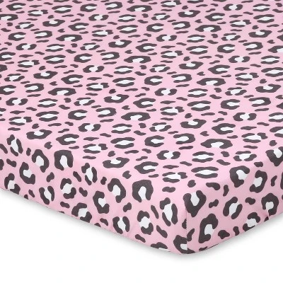 The Peanutshell Fitted Playard Sheets For Baby Girls' - Pink Cheetah Animal Print - 2pk 3 The Peanutshell Fitted Playard Sheets For Baby Girls' - Pink Cheetah Animal Print - 2pk - Image 3