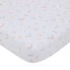 Little Love By NoJo Rainbow Unicorn Mini Crib Bedding Set - Pink/Aqua/Yellow 3pc