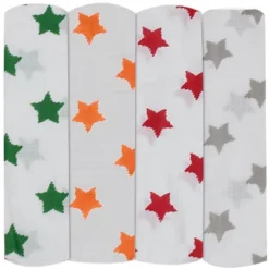Bacati - Stars Neutral Swaddling Muslin Blankets Of 4 (Green,Orange,Red,Gray) 6 Bacati - Stars Neutral Swaddling Muslin Blankets Of 4 (Green,Orange,Red,Gray) -Delta Children Sales Store GUEST 3e47f474 5cd4 4421 a9b8 e4ec18b6e7a6