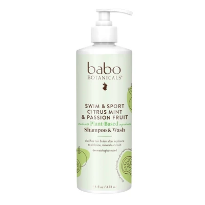 Babo Botanicals Swim & Sport Citrus Mint Baby Shampoo & Wash - (Select Size) 5 Babo Botanicals Swim & Sport Citrus Mint Baby Shampoo & Wash - (Select Size) - Image 5