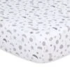 The Peanutshell Fitted Crib Sheets - Gray Celestial Moon And Stars - 4pk