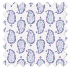 Bacati - Isabella Paisley Aqua/Lilac/Purple Paisley Crib/Toddler Bed Skirt