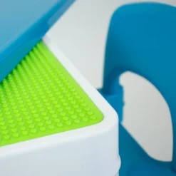 3pc Kids' 2 In 1 Square Activity Table With Chairs And 100pc Building Blocks White/Green/Blue - Humble Crew -Delta Children Sales Store GUEST 4ba05811 1eab 47b3 b98e 0bcc250e55e8