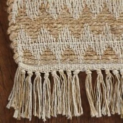 Handwoven Eco-Friendly Jute And Cotton Chevron Tassel Indoor Area Rug Or Runner By Blue Nile Mills -Delta Children Sales Store GUEST 4d2442f2 7cd1 4948 8f41 e134f6466055