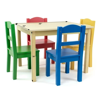 5pc Kids' Wood Table And Chair Set - Humble Crew 6 5pc Kids' Wood Table And Chair Set - Humble Crew - Image 6