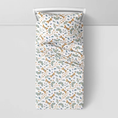 Insect Print Cotton Kids' Sheet Set - Pillowfort™ 1 Insect Print Cotton Kids' Sheet Set - Pillowfort™