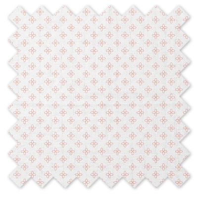 Bacati - Petals/Floral Coral Girls Muslin 4 Pc Toddler Bedding Set 7 Bacati - Petals/Floral Coral Girls Muslin 4 Pc Toddler Bedding Set - Image 7