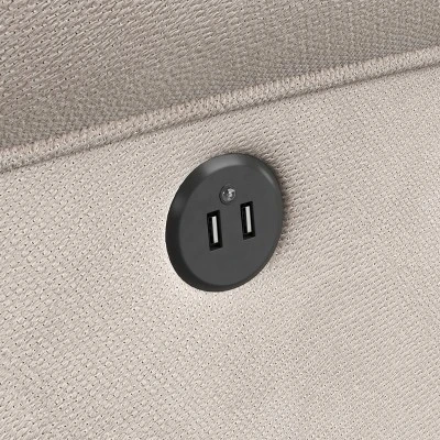 Storkcraft Serenity Wingback Upholstered Reclining Glider With USB Charging Port 5 Storkcraft Serenity Wingback Upholstered Reclining Glider With USB Charging Port - Image 5