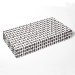 Bacati - Elephant White And Gray 100 Percent Cotton Universal Baby Crib Or Toddler Bed Fitted Sheet