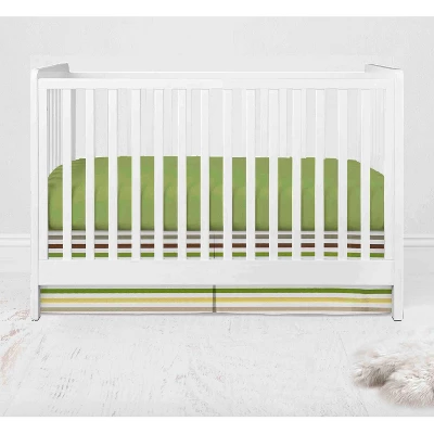 Bacati - Mod Dots Stripes Green Yellow Beige Brown 4 Pc Crib Bedding Set With Diaper Caddy 3 Bacati - Mod Dots Stripes Green Yellow Beige Brown 4 Pc Crib Bedding Set With Diaper Caddy - Image 3