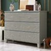 Cassio 47.3"W X 15.4"D X 35.6”H Horizontal Dressers 6 Drawers Metal Slides Crystal Handle With Rubber Wood Legs Accent Cabinet-Maison Boucle