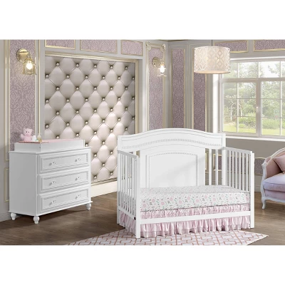 Oxford Baby Briella 4-in-1 Convertible Crib - White 10 Oxford Baby Briella 4-in-1 Convertible Crib - White - Image 10