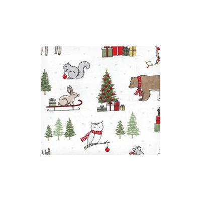 Hudson Baby Unisex Baby Cotton Flannel Receiving Blankets, Christmas Forest, One Size 2 Hudson Baby Unisex Baby Cotton Flannel Receiving Blankets, Christmas Forest, One Size - Image 2