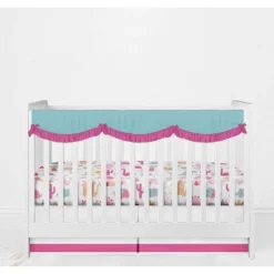 Bacati - Little Dino Girls Fuchsia/Aqua Muslin 5 Pc Crib Bedding Set With Long Crib Rail Guard Cover 12 Bacati - Little Dino Girls Fuchsia/Aqua Muslin 5 Pc Crib Bedding Set With Long Crib Rail Guard Cover -Delta Children Sales Store GUEST 6682268a 3bba 4346 806a b013af4d64b7