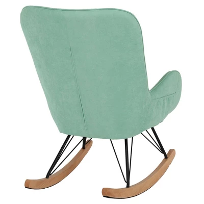 Baby Relax Zander Rocker Chair With Side Storage Pockets Teal 2 Baby Relax Zander Rocker Chair With Side Storage Pockets Teal - Image 2