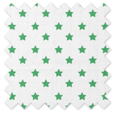 Bacati - Stars Green Muslin 3 Pc Toddler Bed Sheet Set 100 Percent Cotton 5 Bacati - Stars Green Muslin 3 Pc Toddler Bed Sheet Set 100 Percent Cotton - Image 5