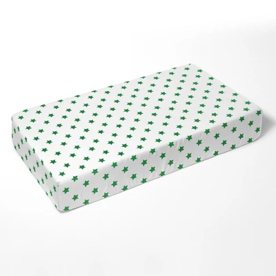 Bacati - Stars Green Muslin 3 Pc Toddler Bed Sheet Set 100 Percent Cotton 3 Bacati - Stars Green Muslin 3 Pc Toddler Bed Sheet Set 100 Percent Cotton - Image 3