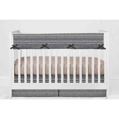 Bacati - Owls In The Woods Beige/Gray 6 Pc Crib Bedding Set With Long Rail Guard Cover 10 Bacati - Owls In The Woods Beige/Gray 6 Pc Crib Bedding Set With Long Rail Guard Cover - Image 10