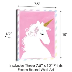 Big Dot Of Happiness Rainbow Unicorn - Baby Girl Nursery Wall Art And Kids Room Decorations - Gift Ideas - 7.5 X 10 Inches - Set Of 3 Prints -Delta Children Sales Store GUEST 805d47ce d5d5 414a ab6d d41a161b321b