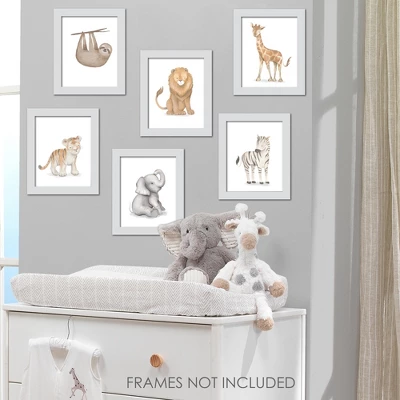 Lambs & Ivy Watercolor Safari Jungle Animals Unframed Nursery/Child Wall Art 3 Lambs & Ivy Watercolor Safari Jungle Animals Unframed Nursery/Child Wall Art - Image 3