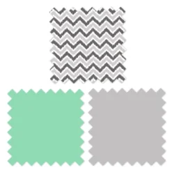 Bacati - Ikat Dots Stripes Mint Grey Neutral 10 Pc Crib Set With Long Rail Guard Cover & 4 Muslin Swaddling Blankets -Delta Children Sales Store GUEST 85c3ed80 85f0 402f bc02 e43bea6f0a56