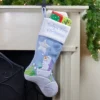 Northlight 20" Blue Babys First Christmas Velveteen Snowman Angel Christmas Stocking