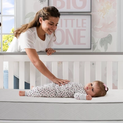 Beautyrest Black Diamond 2 Stage Crib And Toddler Mattress - White 2 Beautyrest Black Diamond 2 Stage Crib And Toddler Mattress - White - Image 2
