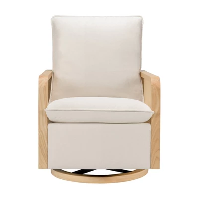 Babyletto Sumba Swivel Glider With Cane - Performance Cream Eco-Weave/Light Wood Base 2 Babyletto Sumba Swivel Glider With Cane - Performance Cream Eco-Weave/Light Wood Base - Image 2