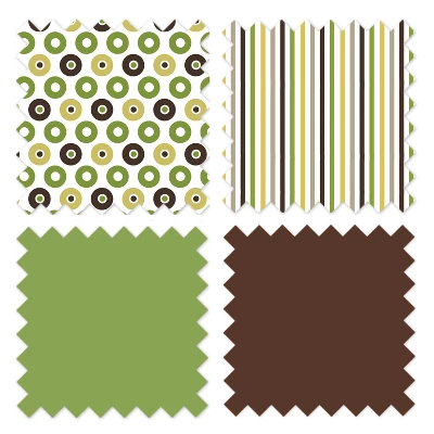 Bacati - Mod Dots Stripes Green Yellow Beige Brown 10 Pc Crib Bedding Set With 2 Crib Fitted Sheets 8 Bacati - Mod Dots Stripes Green Yellow Beige Brown 10 Pc Crib Bedding Set With 2 Crib Fitted Sheets - Image 8