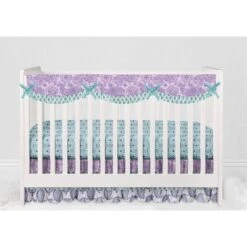 Bacati - Paisley Isabella Purple Lilac Aqua 6 Pc Crib Bedding Set With Long Rail Guard Cover -Delta Children Sales Store GUEST 99f0ebac a647 440f 82cf 0b31f94f1c60