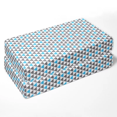 Bacati - Woodlands Forest Animals Aqua/Navy/Grey 10 Pc Crib Bedding Set With 2 Crib Fitted Sheets 7 Bacati - Woodlands Forest Animals Aqua/Navy/Grey 10 Pc Crib Bedding Set With 2 Crib Fitted Sheets - Image 7