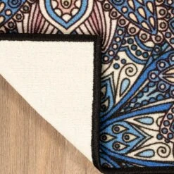 Floral Bohemian Non-Slip Washable Indoor/ Outdoor Area Rug By Blue Nile Mills -Delta Children Sales Store GUEST 9eac6b90 f620 484c b841 00110889fc26