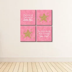 Big Dot Of Happiness Pink Twinkle Twinkle Little Star - Kids Room, Nursery & Home Decor - 11 X 11 Inches Wall Art - Set Of 4 Prints For Baby's Room -Delta Children Sales Store GUEST a0337b51 bd15 4b9f 952f 99cadccf6580