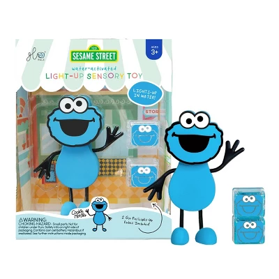 Glo Pals Sesame Street Character Cookie Monster & 6 Light Up Water Cubes 2 Glo Pals Sesame Street Character Cookie Monster & 6 Light Up Water Cubes - Image 2