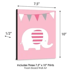 Big Dot Of Happiness Pink Elephant - Baby Girl Nursery Wall Art And Kids Room Decorations - Gift Ideas - 7.5 X 10 Inches - Set Of 3 Prints -Delta Children Sales Store GUEST a96b1510 ee21 4da0 a1c9 124282cbd545