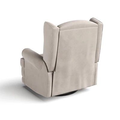 Storkcraft Serenity Wingback Upholstered Reclining Glider With USB Charging Port 8 Storkcraft Serenity Wingback Upholstered Reclining Glider With USB Charging Port - Image 8
