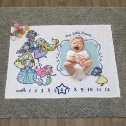 Disney Princess Super Soft Milestone Baby Blanket -Delta Children Sales Store GUEST adbd19ad 1c77 4b1c 90f6 680f782740bd